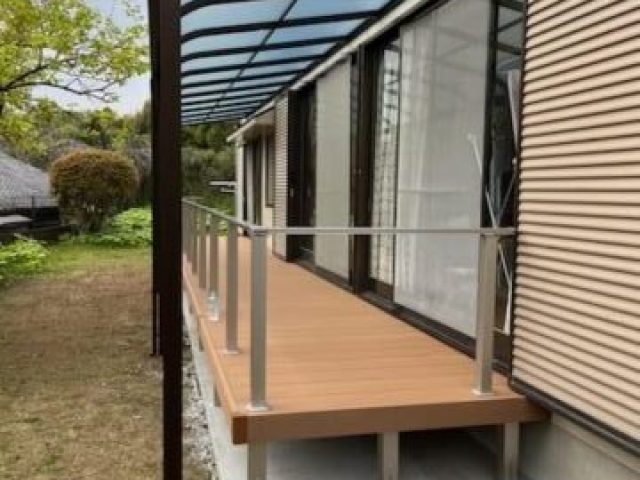 瓜生野デッキ・テラス工事1